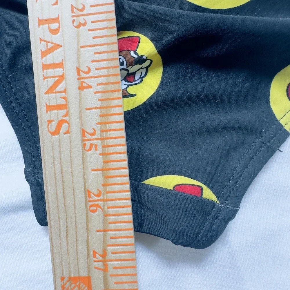 Buc-ee's Women's Small Black Logo Print One Piece Swimsuit‎ Bathing Suit Bucees